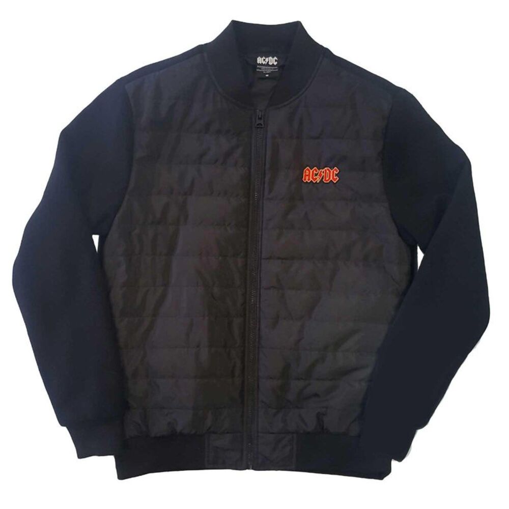 AC/DC Unisex Adult Logo Padded Jacket / Black